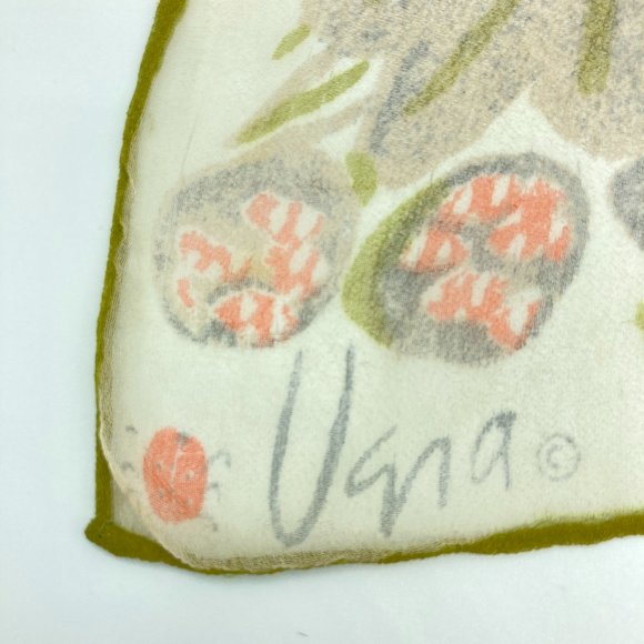 Vera Neumann 60s Butterfly Vintage Silk Chiffon Oblong Scarf - Picture 2 of 9